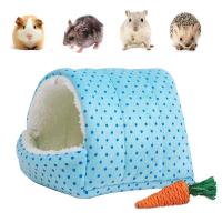 Hot Plush หนูแฮมสเตอร์กระต่ายบ้านถ้ำน่ารักหนูตะเภาสามเหลี่ยม Nest Warm Mat พรมกระต่ายกระรอก Guinea Pig Plush เตียงสัตว์เลี้ยงอุปกรณ์