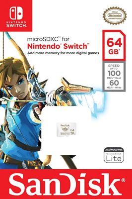 SanDisk MicroSDHC Ultra ความเร็ว 100MB/S ความจุ 64GB For nintendo Switch (Zelda Edition)