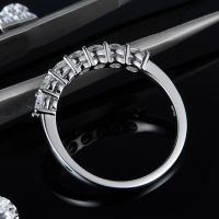 7เพชร M oissanite แหวนสำหรับผู้หญิง S925เงินแหวนแต่งงานเครื่องประดับนิ้วผู้ชายผ่านทดสอบ