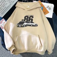 Initial D AE86 JDM Hoodies Japanese Car Fashion Letter Print Hoodie Men Streetwear Hip Hop Loose Sweatshirts Anime Hoody Size XS-4XL