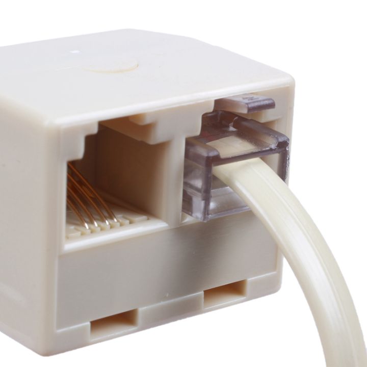 rj-11-6p-4-c-connector-2-x-jack-port-m-f-splitter-phone-adapter-cable-beige