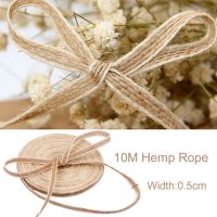 【YD】 Jute Burlap With Fabric ribbons for crafts Rustic Wedding Rope Supplies