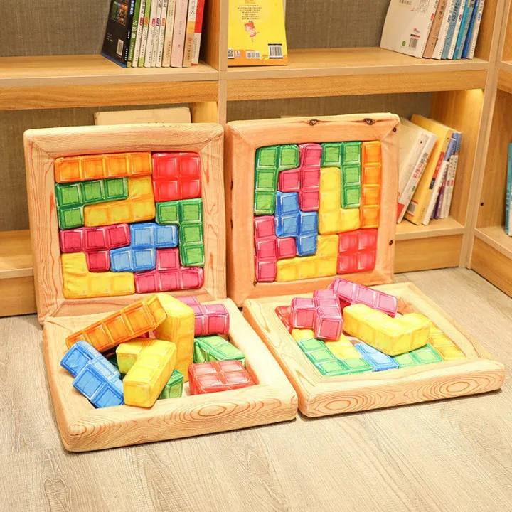 New Tetris children's fun hand-brain coordination puzzle plush toy home  creative cushion birthday gift Children's gifts Plush toys | Lazada PH