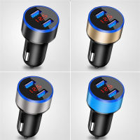 Dual USB Socket 3.1A Phone Charger r Light Plug Power Adapter 2 Ports USB Digital LCD Voltage Display for 12V 24V Cars