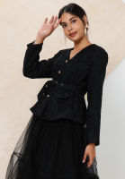 Zalia - Tweed Peplum Jacket