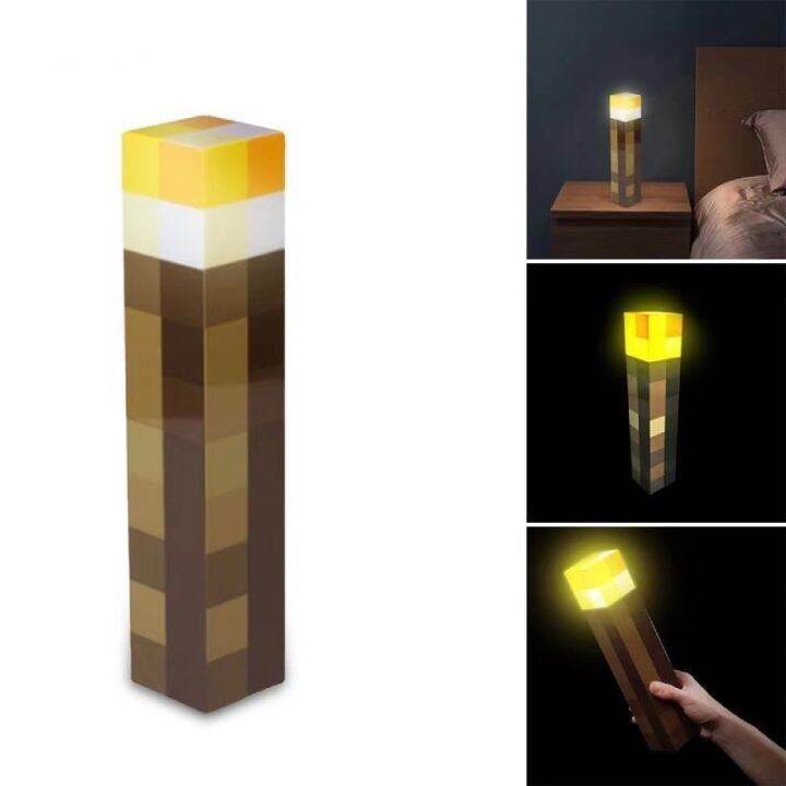 Minecraft Flashlight Light Up Torch 28CM High Brightness LED Minecraft
