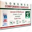 Longmed Conforming  3 X 5 หลา(Yards) ผ้ายืนพันแผล ก๊อซม้วน กอซม้วน