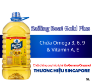 Dầu ăn Sailing Boat Gold Plus 5L giàu Omega 3,6