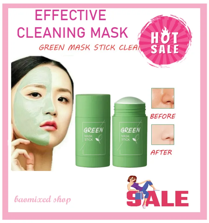 EFFECTIVE Green Tea Mask Stick Blackheads and Belicate Pores Cleaning ...