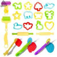 20Pcs Dough Tools Play Set การสร้างแบบจำลอง Doh Clay Craft Rolling Pins เครื่องตัดคุกกี้ Plasticine Modeling