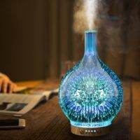 3D Aroma Lamp Fall Winter Glass Humidifier Sleep Helper 7 Colors Timing Baby Bedroom Desktop Christmas Decor Holiday Lighting