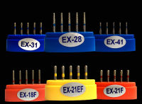 10ชิ้นเซ็ต Diamond Burs ทันตกรรมความเร็วสูงหัวกลม FG Bur EX &amp; BR Series สำหรับเลือก