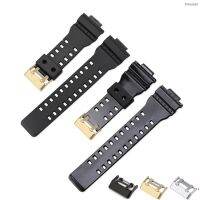 ⌚ Watch strap accessories การ์ดนี้เหมาะสำหรับสายซิลิโคนยุโรปตะวันตก GA100/110/120/GD100/120/GA400 GA700 สีดำทอง H