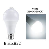 【✵】 pkdibm หลอดไฟ LED เซนเซอร์ตรวจจับการเคลื่อนไหว85-265V 12W 18W B22 E27เซ็นเซอร์แสงไฟตรวจจับการเคลื่อนไหวด้วยรังสีอินฟราเรดสำหรับใช้ในบ้าน