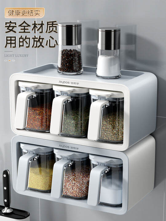 ชุดสำหรับเครื่องเทศที่เก็บของในครัว-spice-organizer-grocer-seasoning-kitchen-salt-shaker-บาร์บีคิวเกลือและพริกไทย-shakers