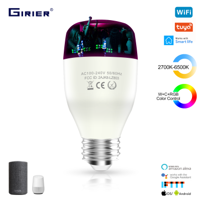 E27 Smart Wifi LED Bulb 79W WCRGB Tuya Smart Dimmable Lamp bulb Color Changing with Music Compatible with Alexa Google Home
