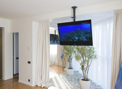 ขาแขวนทีวี TV Ceiling Mount Bracket  LCD, LED ติดเพดาน ขนาด 23-42 นิ้ว ปรับยึดหด ก้มเงยได้ หมุนได้360 องศา (1450)