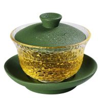 ใหม่แก้วทนความร้อนชา Tureen จีน Kung Fu เซรามิคสโตนแวร์ Gaiwan เมฆมงคลถ้วยชาโปร่งใสชา Maker