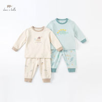 DBX19056 dave bella winter baby boys fashion cartoon print pajamas newborn baby underwear casual sleepwear 2 pcs suit