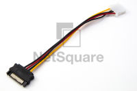 4-Pin IDE Male Molex to 15-Pin SATA Male HDD Power Adapter Cable สาย