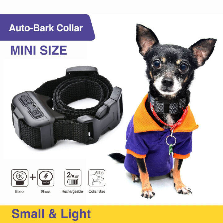 Small Dog Auto Bark Collar Rechargeable Dog Training Electric Collar