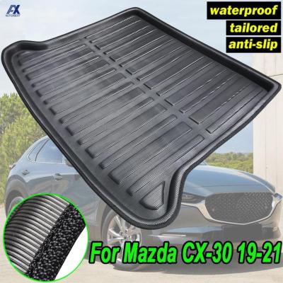 รถด้านหลัง Trunk สำหรับ Mazda CX-30 CX30 2019 2020 2021กันน้ำป้องกัน Pad Cargo Boot Liner ถาดรถอุปกรณ์เสริม