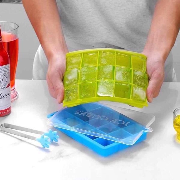 15 Grids Silicone Ice Cube Tray Large Mould Mold Giant DIY Maker