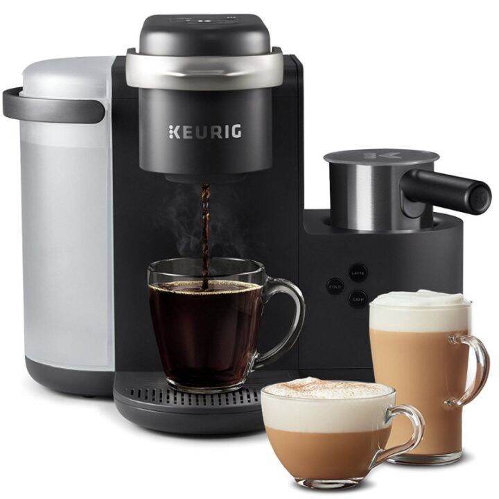 single cup coffee maker with milk steamer