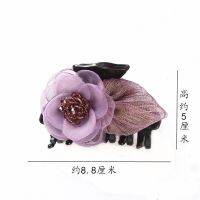 【cw】 Korean Leaves Hairpin Large Jewelry Wedding Hair Claw Bridal Horsetail Pin for AccessoriesTH