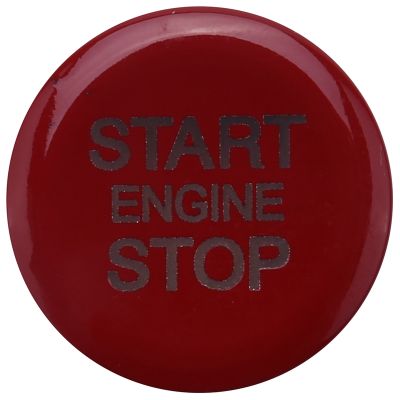 ABS Car Engine Start Stop Switch Button Cover Trim for Alfa Romeo Giulia Stelvio 2017 2018 (Red)