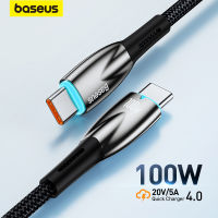 Baseus PD 100W USB Type CสายUSB C Fast Charger ChargerสายไฟสำหรับXiaomi Poco Realme Huawei samsung Transmissสาย-JHU STORE