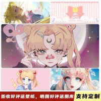 Shuibingyue Oversized Mouse Pad Gaming Girl Pink Cute Sailor Moon Customized Desk Mat