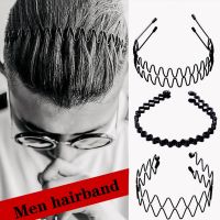 【CW】 Fashion Mens Hairband Wavy Hair Hoop Band Headband Accessories 2021 New