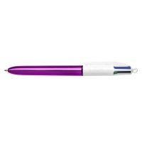 BIC บิ๊ก ปากกา 4 Colours Shine ปากกา 4สี ปากกาลูกลื่น น้ำหมึก4in1 หัวปากกา 1.0 mm.(Purple) จำนวน 1 ด้าม
