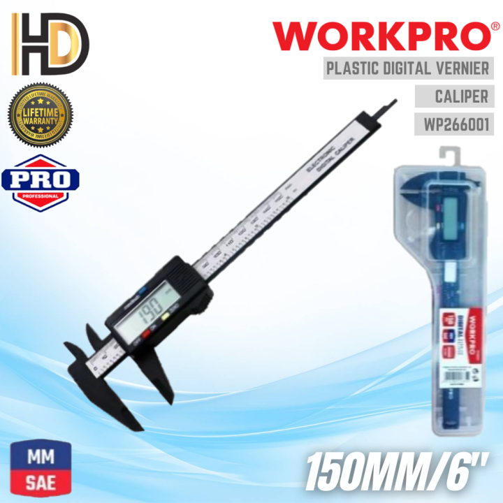 WORKPRO WP266001 Plastic Digital Vernier Caliper / LIFETIME WARRANTY