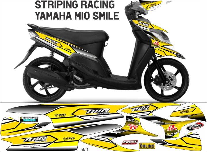 STRIPING YAMAHA MIO SMILE VARIASI RACING SANGAT COCOK BUAT MOROT
