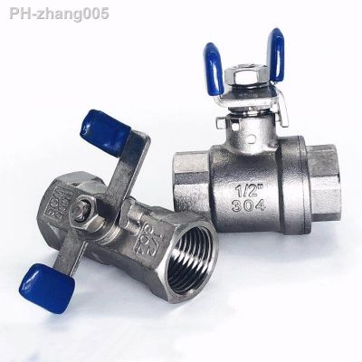 One Piece Ball Valve/Two Piece Ball Valve 304 Stainless Steel 1/4 3/8 1/2 3/4 1 BSPT Full Port For Water Gas Oil Switch Adapter