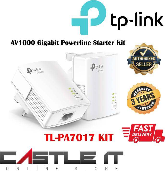 TPLINK TLPA7017 KIT 1Port Gigabit AV1000 Powerline Adapter Lazada