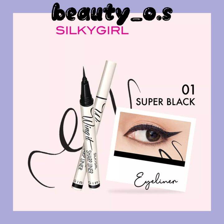SILKYGIRL WING IT SHARP LINER 01 SUPER BLACK Lazada
