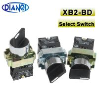 XB2-BD21 BD25 BD33 BD53 BD73 1NO/2NO/1NO1NC 2/3 position Latching self-locking selector push button switch Momentary self-Reset