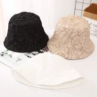 HOT★Fashion Women Summer Autumn Foldable Lace Bucket Hat Woman Solid Color Hip Hop Wide Brim Beach Round Top Sunscreen Fisherman Cap