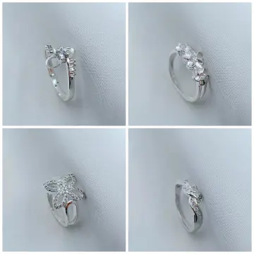 Plain Sterling Silver Women's Wedding Ring Sets