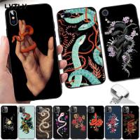 Hand Snake Flower Snake Painting Coque Shell Phone Case for iPhone 13 12pro max 8 7 6 6S Plus X 5 5S SE 2020 XR 11 pro XS MAX