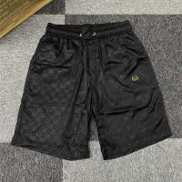 European Station New Summer Casual Shorts Mens Jacquard Printed Jacquard Letter Fashion nd Light Luxury Versatile Ruffian Shorts