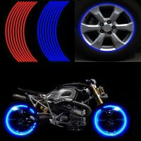 16 Pcs Strips Motorcycle Wheel Sticker Reflective Decals Rim Tape Bike Motobike Decal 17/18 For YAMAHA HONDA SUZUKI Harley BMW