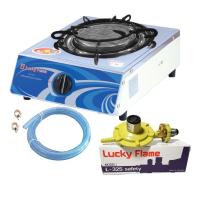 Lucky flame เตาแก๊สตั้งโต๊ะ อินฟาเรด 1 หัวเตา AT-101I + หัวปรับแก๊ส L-325s พร้อมสายแก๊ส