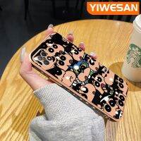 YIWESAN เคสสำหรับ OPPO A72 5G A73 5G A53 5G เคสการ์ตูนสีเทียน Shin-Chan ดีไซน์ใหม่ด้านหรูหราเคสโทรศัพท์ซิลิโคนชุบคลุมทั้งหมดป้องกันเลนส์กล้องเคสนิ่มเคสกันกระแทก