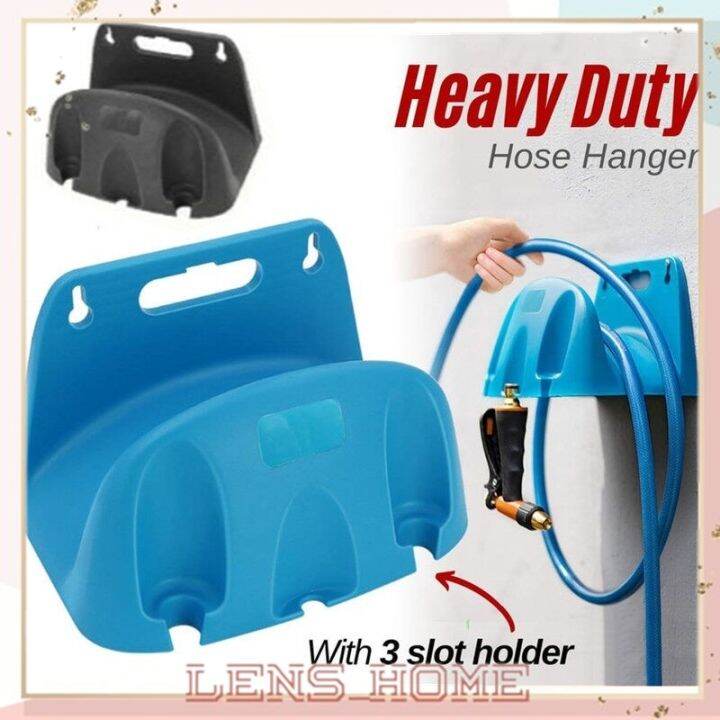 Heavy Duty Hose Hanger Pipes Reel Style Holder Wall Mounted Fence Tap