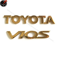 โลโก้ 3D ตัวนูน TOYOTA VIOS ติดท้ายรถ สีทอง สำหรับ TOYOTA VIOS