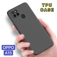 [ส่งจากไทย] Case OPPO A15 เคสโทรศัพท์ออฟโบ้ เคสนิ่ม tpu เคสสีดําสีแดง เคสซิลิโคน Oppo A15 สวยและบาง